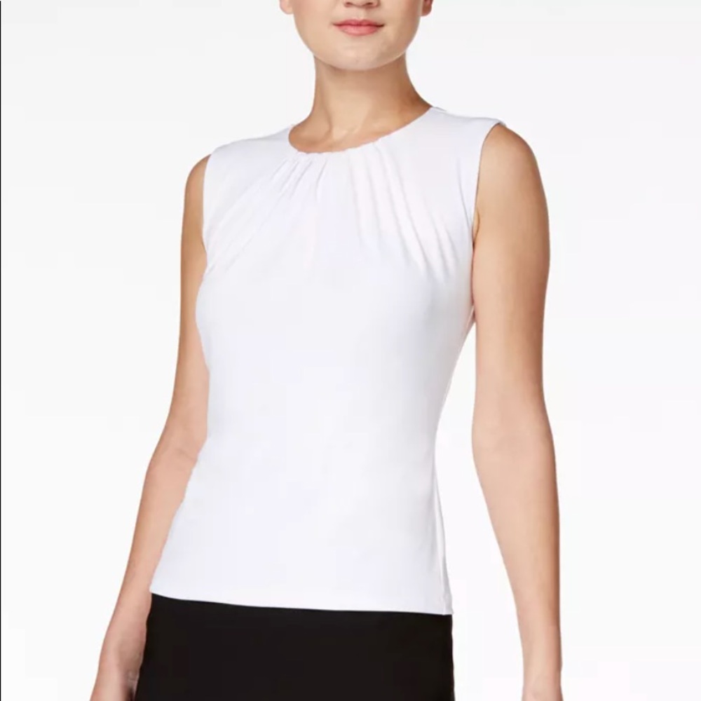 Calvin Klein sleeveless pleated top